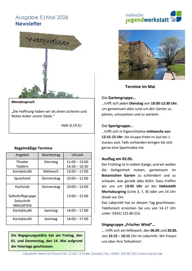 Bild Newsletter Labyrinth Seite 1