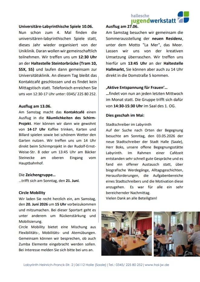 Bild Seite 2 Newsletter Labyrinth Juni 