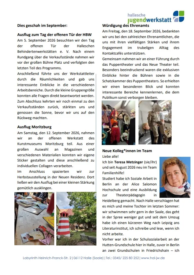 Bild Seite 3 Newsletter Labyrinth Oktober